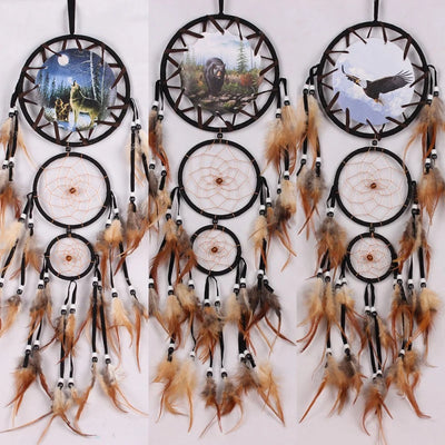 Handmade Dream Catcher with Animal Medallion