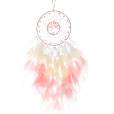 Handwoven Pink Feather Dream Catcher
