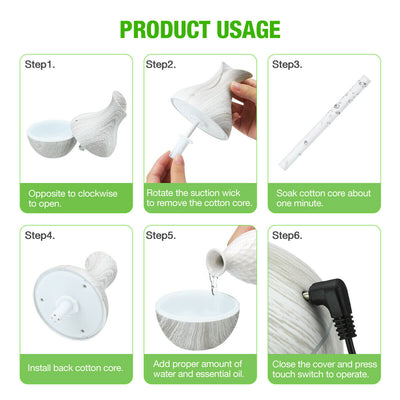 Ultrasonic LED Aroma Essential Oil Diffuser