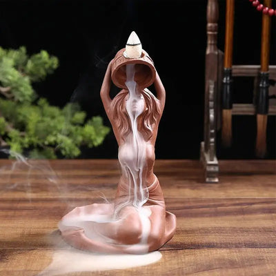 Bathing Lady Backflow Incense Burner