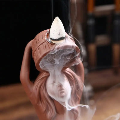 Bathing Lady Backflow Incense Burner