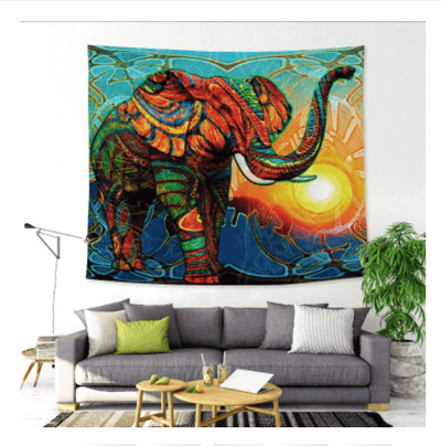 Sunshine Elephant Tapestry